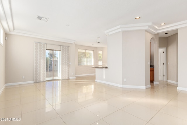 view of tiled spare room