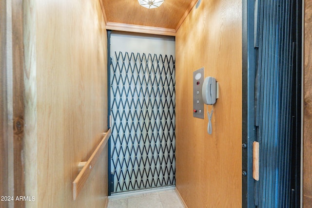 interior details with tile patterned floors