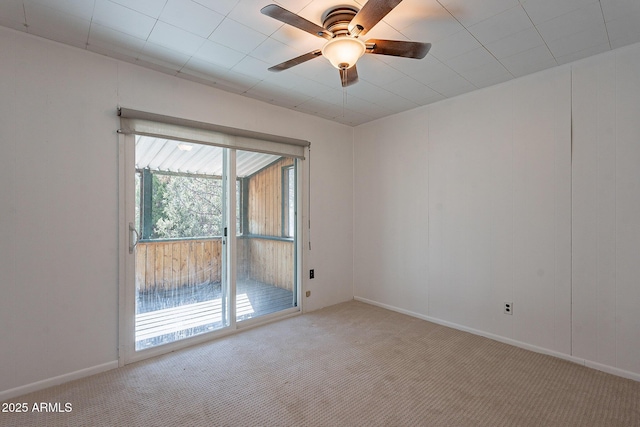 923 N Easy St, Payson, AZ 85541 - empty room with light carpet, baseboards, and ceiling fan