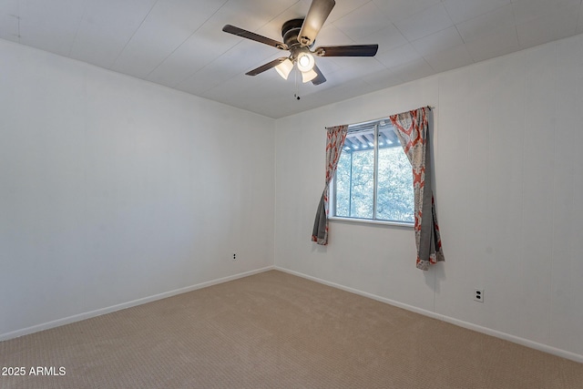 923 N Easy St, Payson, AZ 85541 - empty room featuring baseboards, a ceiling fan, and light colored carpet