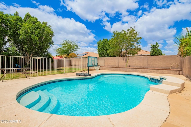 10566 E Bogart Ave, Mesa, AZ 85208 - view of swimming pool featuring a fenced backyard and a patio area