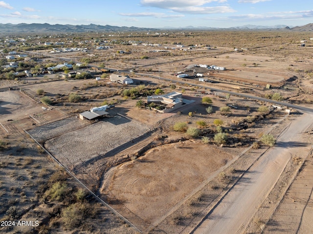 aerial view with a mountain view