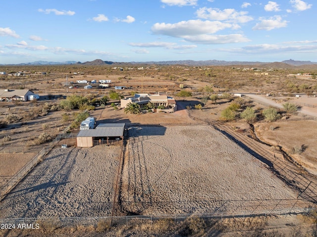 bird's eye view featuring a mountain view