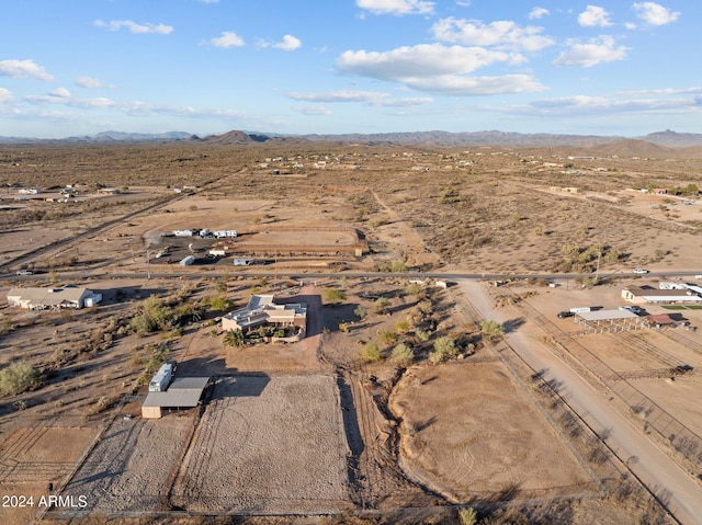 aerial view with a mountain view