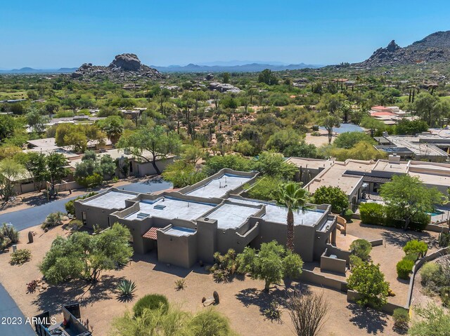 bird's eye view featuring a mountain view