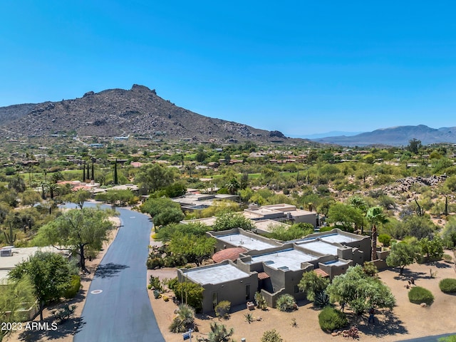 aerial view featuring a mountain view