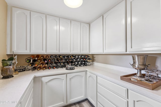 kitchen featuring white cabinets