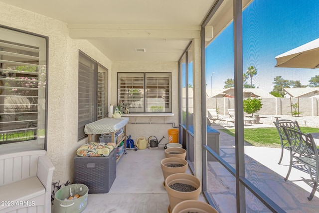 sunroom / solarium with plenty of natural light