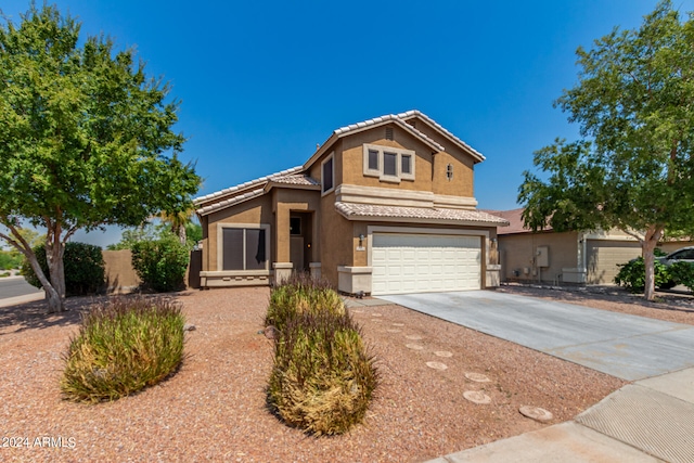 view of front of house featuring a garage