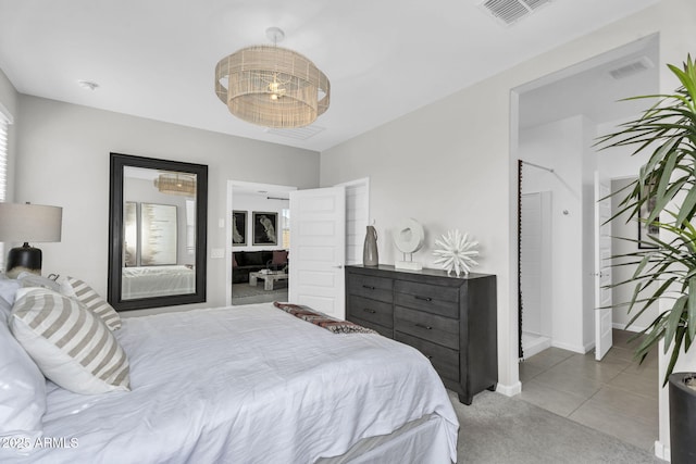 3309 E Malibu Dr, San Tan Valley, AZ 85143 - bedroom with visible vents, baseboards, carpet, and tile patterned floors