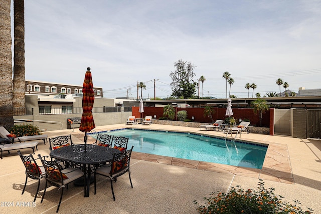 view of pool with a patio area