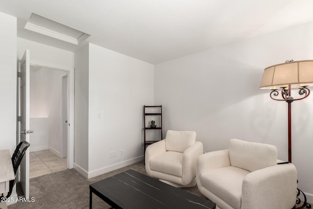 9100 E Captain Dreyfus Ave, Scottsdale, AZ 85260 - living area featuring light colored carpet and baseboards