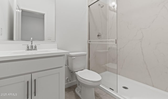 7420 S 76th Ln, Laveen, AZ 85339 - full bath with vanity, a marble finish shower, toilet, and tile patterned floors