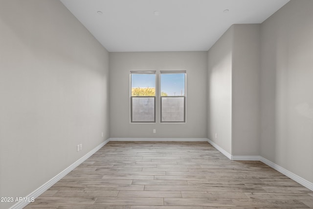 empty room featuring light wood-type flooring