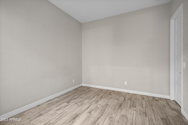 empty room featuring light hardwood / wood-style floors