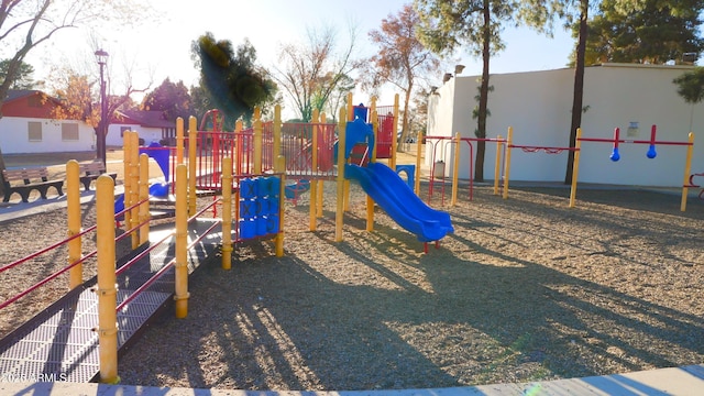 view of community jungle gym