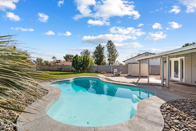 view of pool featuring a patio area