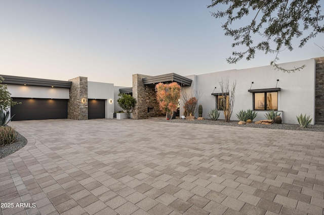 modern home with a garage