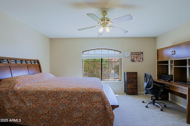 3928 N 151st Ave, Goodyear, AZ 85395 - bedroom with carpet flooring, a ceiling fan, and baseboards