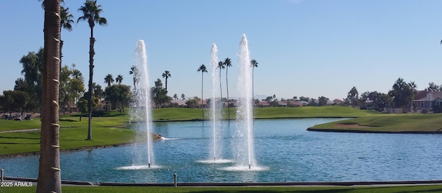 3928 N 151st Ave, Goodyear, AZ 85395 - view of home's community with a lawn, a water view, and golf course view