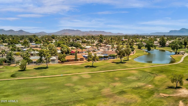 view of community featuring a residential view and a water and mountain view