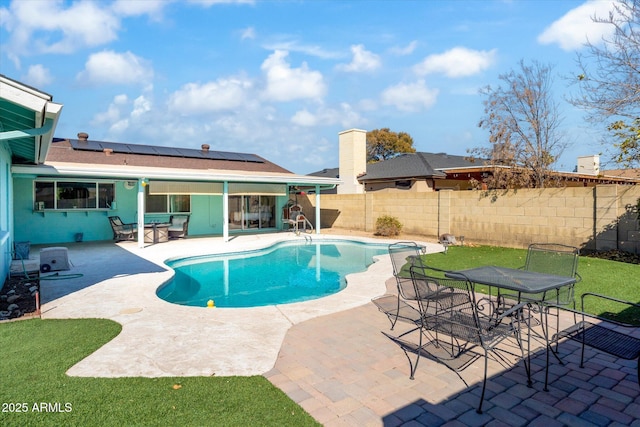 view of pool featuring a patio area