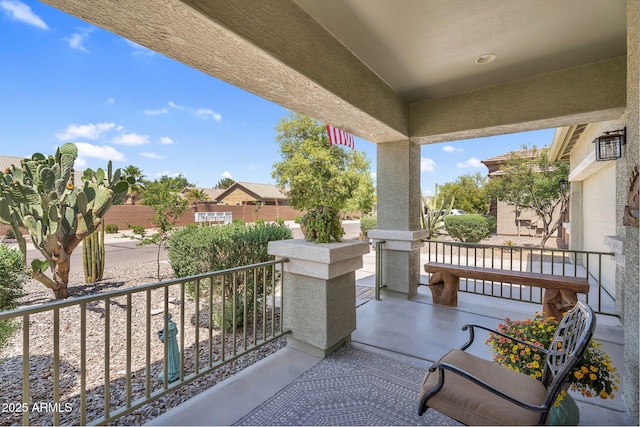 balcony with covered porch