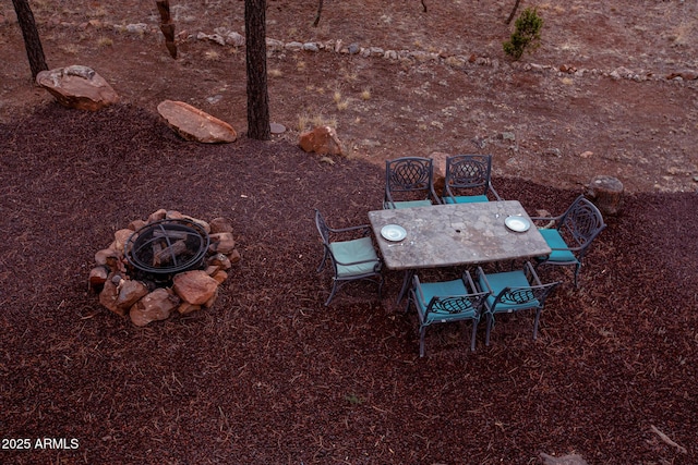 2124 Forest Park Dr, Overgaard, AZ 85933 - details featuring a fire pit
