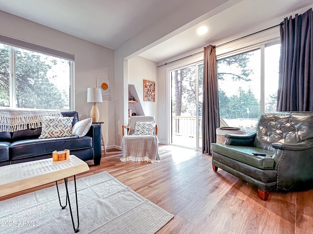 2124 Forest Park Dr, Overgaard, AZ 85933 - living area featuring baseboards and wood finished floors