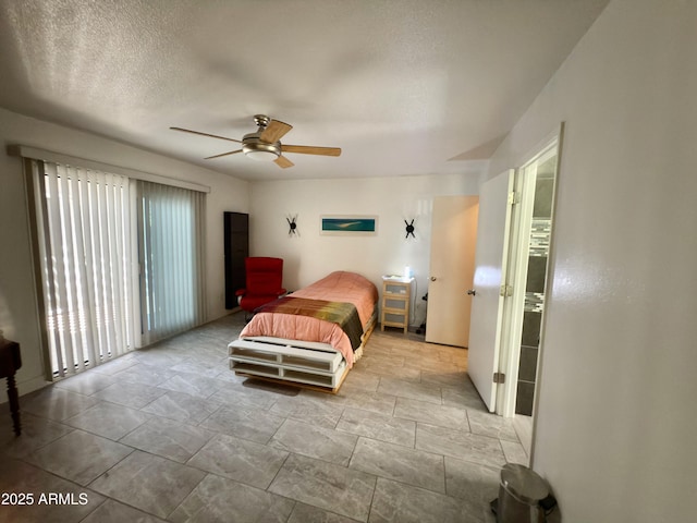11035 N 37th St, Phoenix, AZ 85028 - bedroom featuring a textured ceiling and a ceiling fan