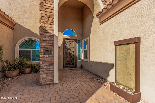 view of doorway to property