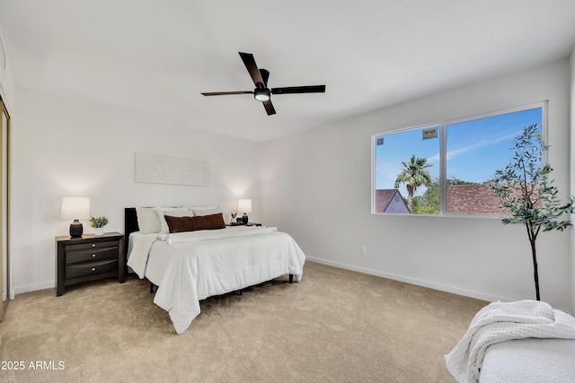 5122 W Mercury Way, Chandler, AZ 85226 - bedroom with light carpet and a ceiling fan