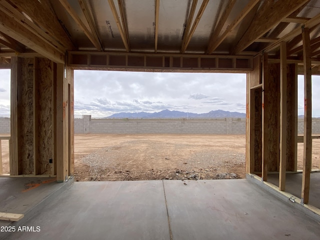 misc room featuring a mountain view