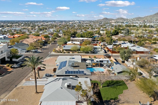 bird's eye view featuring a mountain view