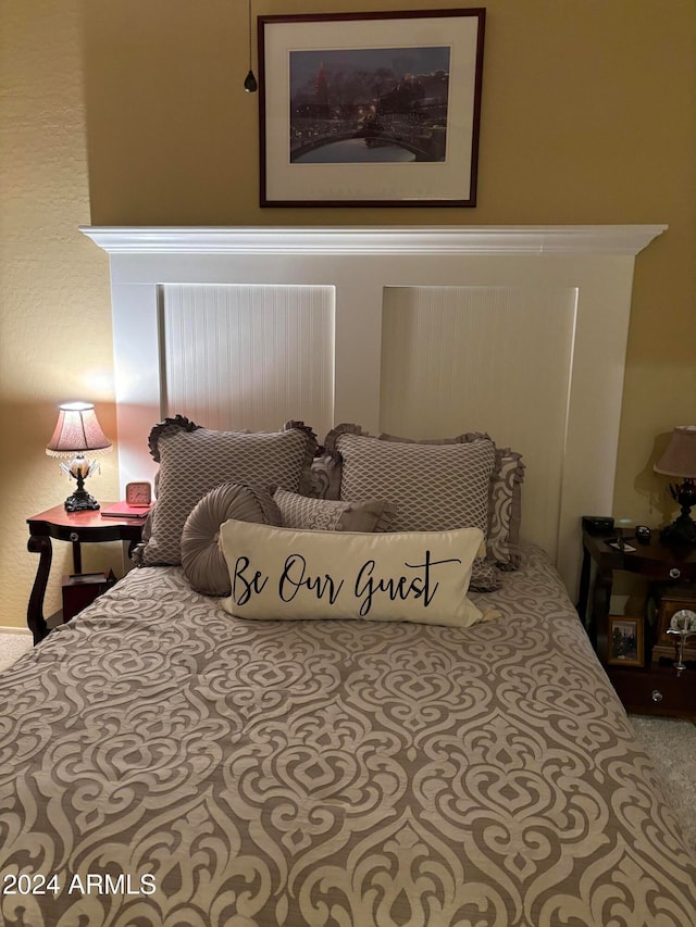 view of carpeted bedroom