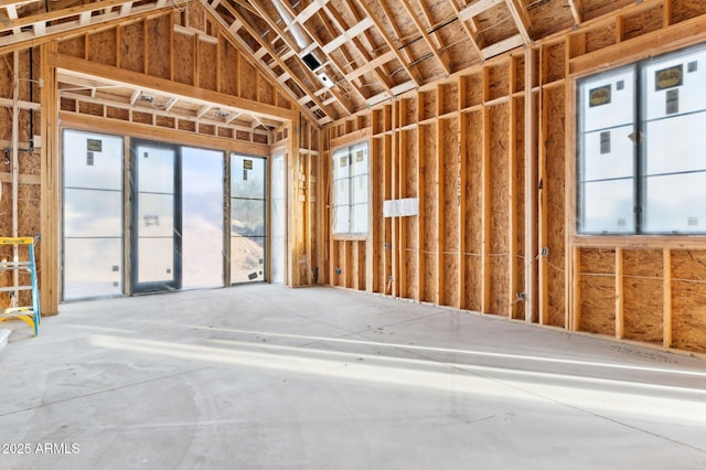 misc room featuring vaulted ceiling