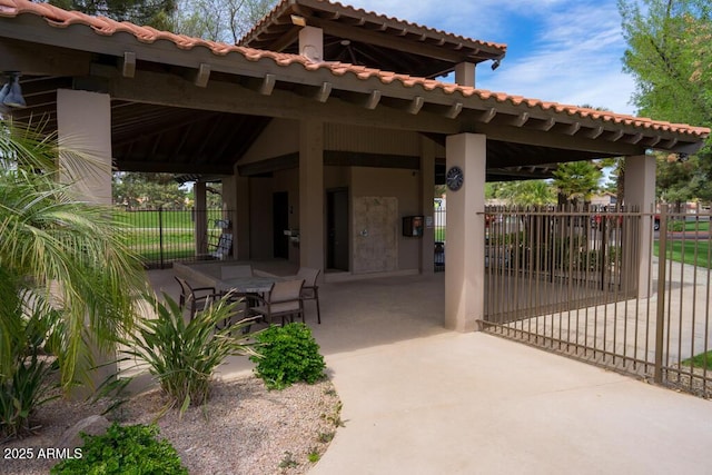 view of patio with fence