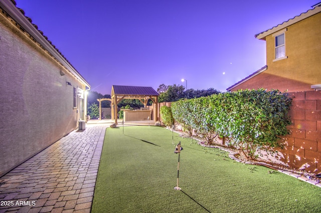 3753 E Ellis St, Mesa, AZ 85205 - view of yard with a fenced backyard and a gazebo