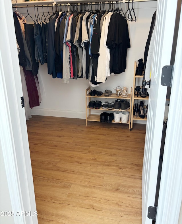 984 W Belmont Red Trl, San Tan Valley, AZ 85143 - spacious closet featuring wood finished floors