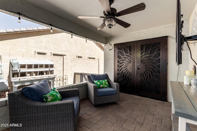 14112 W Larkspur Dr, Surprise, AZ 85379 - view of patio with ceiling fan