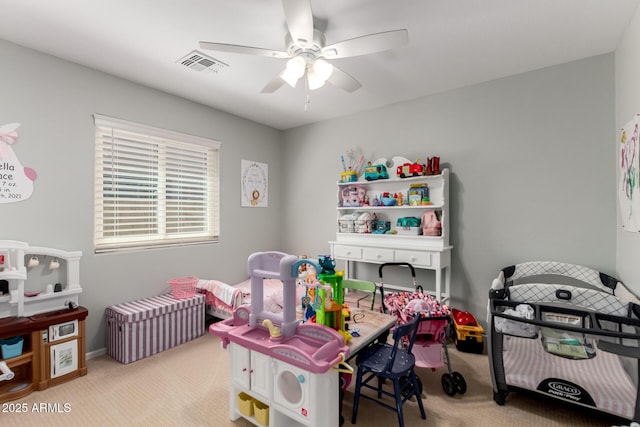 14112 W Larkspur Dr, Surprise, AZ 85379 - game room featuring carpet and a ceiling fan