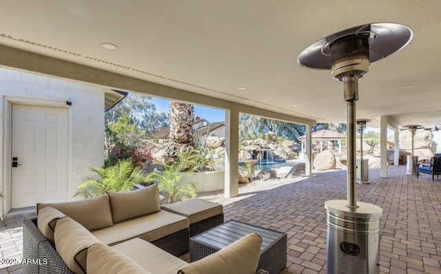 view of patio / terrace with an outdoor hangout area