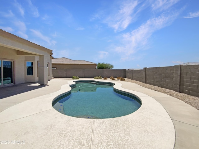2971 N Rosewood Ave, Casa Grande, AZ 85122 - view of swimming pool featuring a fenced backyard and a patio area
