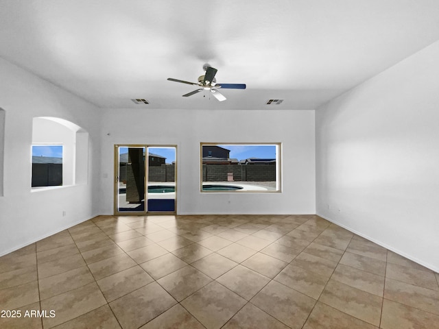 2971 N Rosewood Ave, Casa Grande, AZ 85122 - tiled spare room featuring ceiling fan
