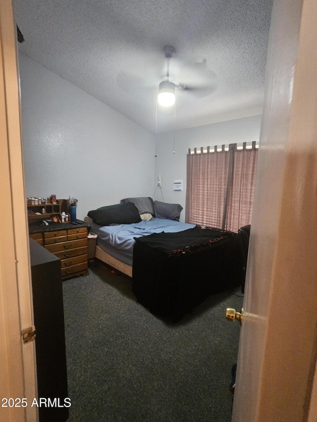 6036 W Mescal St, Glendale, AZ 85304 - bedroom with carpet, a textured ceiling, and ceiling fan
