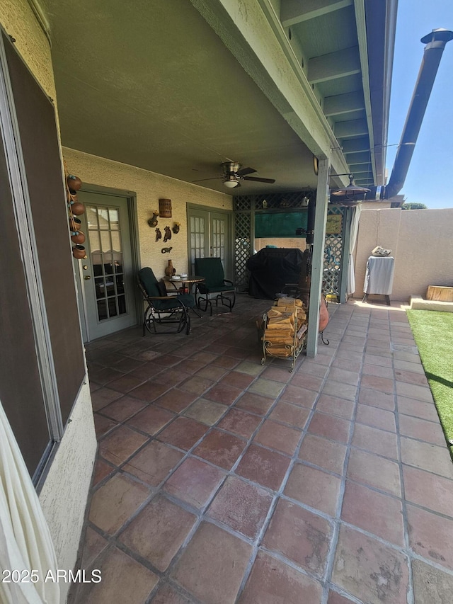 6036 W Mescal St, Glendale, AZ 85304 - view of patio featuring ceiling fan