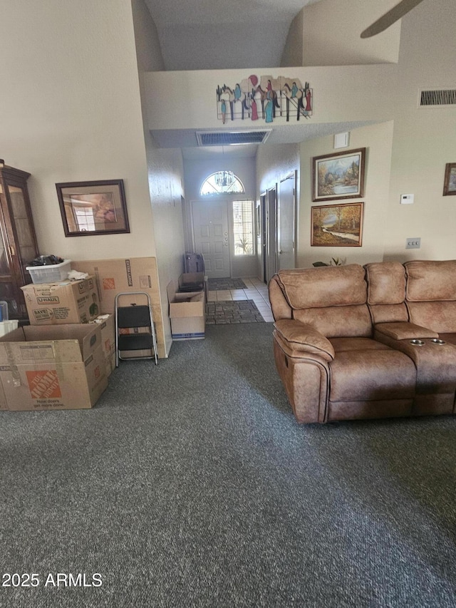 6036 W Mescal St, Glendale, AZ 85304 - carpeted living area with ceiling fan