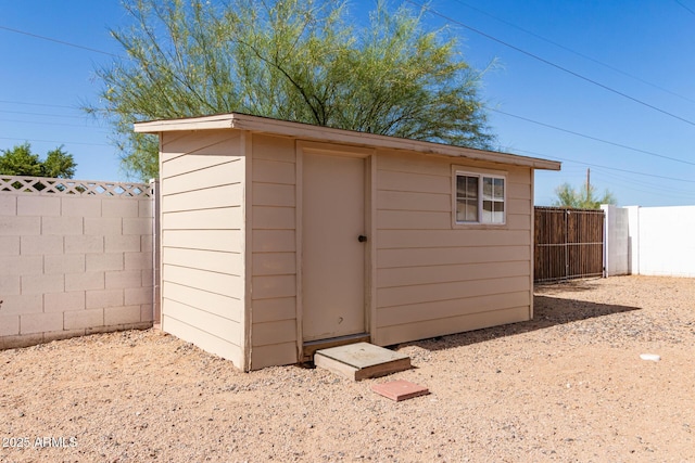6022 E Colby St, Mesa, AZ 85205 - view of shed with a fenced backyard