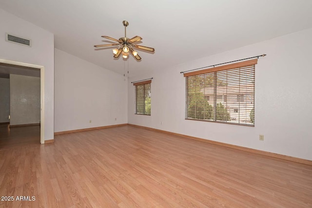 6928 W Oraibi Dr, Glendale, AZ 85308 - spare room featuring ceiling fan, light wood-type flooring, and baseboards