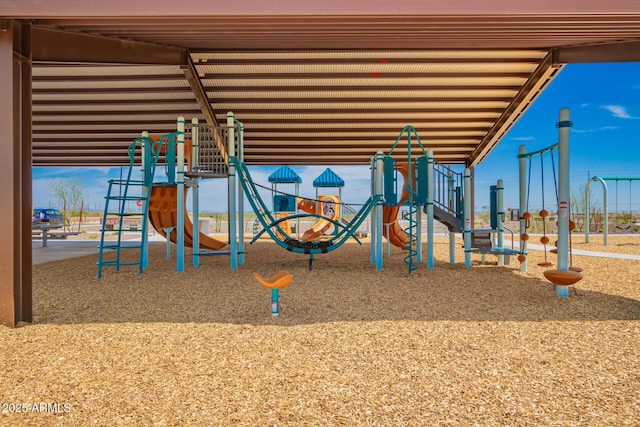 view of community jungle gym